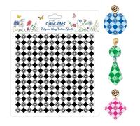 CHGCRAFT Daily Simple Plaid Style Polymer Clay Texture Sheets Geometric Pattern Silicone Texture Stamp Clay Texture Mat Modeling Pattern Pad Sheets for Jewelry and Earrings Tools, 5.5x5.5 inch