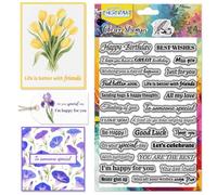 CHGCRAFT Encouragement Greetings Short Sentences Clear Silicone Stamps, for DIY Scrapbooking Photo Album Journal Card Making Paper Craft Decor 4.3x6.3 Inch