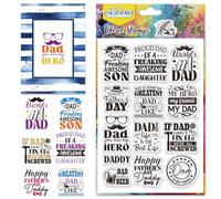 CHGCRAFT Father's Day Clear Stamps Wishes Words Transparent Stamp for DIY Scrapbooking Journaling Photo Album Decorative Card Making