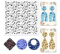CHGCRAFT Fish Bones Texture Polymer Clay Texture Sheets Cat Silicone Texture Stamp Clay Modeling Cat Claws Pad Texture Sheets for Polymer Clay Making Earrings Jewelry