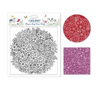 CHGCRAFT Flower Pile Polymer Clay Texture Sheets Spring Flowers Silicone Texture Clay Modeling Pattern Pad for Jewelry and Clay Earrings Tools, 5.5x5.5 inch