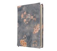 CHGCRAFT Flower Printed Sleeve - Vintage Protector Adjustable Cover for Lovers' Paperback, Hardcover, Notebook, Bible, Journal, Textbooks - Floral Design, 6.3x8.3 Inch