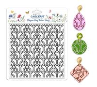 CHGCRAFT Geometry Polymer Clay Texture Sheets Line Art Silicone Texture Stamp Repeating Seamless Pattern Clays Textures Mat Modeling Pattern Pad for Jewelry and Clay Earrings Tools, 5.5x5.5 inch