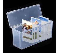CHGCRAFT Graded Sports Card Plastic Storage Box with Lid Transparent Trading Card Storage Graded Card Case Baseball Card Case for Display Psa Card Rating Card Loose Cards, 11.8×4.17×5 inch