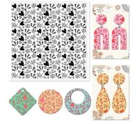 CHGCRAFT Graffiti Polymer Clay Texture Sheets Love Heart Texture Silicone Clay Texture Mat Silicone Texture Stamps Clay Modeling Pattern Pad for DIY Clay Jewelry Earrings Clay Mat