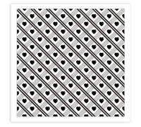 CHGCRAFT Grid Checkered Hearts Silicone Texture Stamp Polymer Clay Molds DIY Clay Texture Tools for Clay Pottery Earring Jewelry Making Stamp Engraving Machines, Heart, 5.5x5.5inch