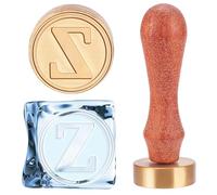 CHGCRAFT Letter Z Ice Stamp Ice Cubes Press Stamp Ice Bar Drinks Stamp with Removable Stamp Handle and Velvet Pouches for Cocktail Party Wedding Whiskey Mojito Ice Drinks Making