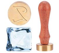 CHGCRAFT Letter Z Ice Stamp Ice Cubes Press Stamp Italic Letter Ice Bar Drinks Stamp with Removable Stamp Handle and Velvet Pouches for Cocktail Party Wedding Whiskey Mojito Ice Drinks Making