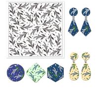 CHGCRAFT Lily of The Valley Polymer Clay Texture Sheets Flowers Silicone Texture Stamp Clay Texture Mat Modeling Pattern Pad Texture Sheets for Polymer Clay Jewelry and Clay Earrings Tools