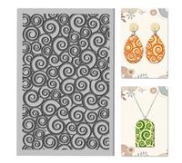 CHGCRAFT Mandala Flowers Clay Texture Mat Artistic Vine Texture Clay Modeling Pattern Pad Retro Pattern Texture Sheets for Polymer Clay Making Earrings Jewerly Tools, 4×2.6 inch