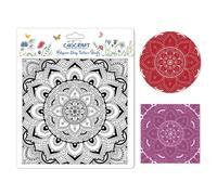 CHGCRAFT Mandala Pattern Silicone Texture Stamp Polymer Clay Molds DIY Clay Texture Tools for Clay Pottery Earring Jewelry Making Stamp Engraving Machines, Floral, 5.5x5.5inch