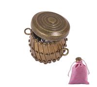 CHGCRAFT Open Size Expandable Gate Purse Clasp Accessories Pen Bag Coin Cylinder Evening Clutch with Loops Retractable, Antique Bronze
