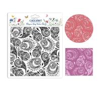 CHGCRAFT Paisley Peacock Feathers Polymer Clay Texture Sheets Leaves Geometric Texture Silicone Texture Stamp Clay Texture Mat Modeling Pattern Pad for Jewelry and Clay Earrings Tools, 5.5x5.5 inch