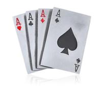 CHGCRAFT Poker Cards Belt Buckle Alloy Poker Playing Belt Buckle Antique Silver Belt Buckles Cowboy Belt Buckle Four Aces Belt Buckle for Belt Decoration