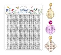 CHGCRAFT Polka Dot Geometric Polymer Clay Texture Sheets Silicone Texture Stamp Mat for Jewellery Clay Earrings Making Craft Tools 5.5x5.5 Inch
