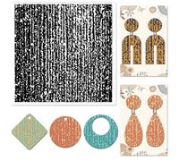 CHGCRAFT Polymer Clay Texture Sheets Sandpaper Texture Silicone Clay Texture Mat Silicone Stamps Clay Modeling Pattern Pad for DIY Clay Jewelry Earrings Mat