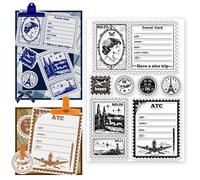 CHGCRAFT Postage Clear Stamps Vintage Postcard Transparent Stamps Silicone Clear Stamp Seals Spring for DIY Scrapbooking Photo Album Decoration, 8.3x5.8 inch