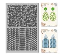 CHGCRAFT Python Pattern Clay Textured Mat Embroidery Pattern Clay DIY Clay Texture Tools for Clay Pottery Earring Jewelry Making Stamp Engraving Machines, Snake Print, 3.94x 2.56x 0.12inch