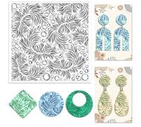 CHGCRAFT Seaweed Texture Air Bubbles Texture Silicone Texture Stamp Polymer Clay Molds DIY Clay Texture Tools for Clay Pottery Earring Jewelry Making Stamp Engraving Machines, Seaweed, 5.5x5.5inch