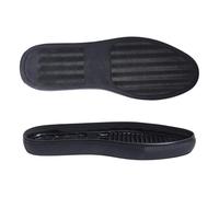 CHGCRAFT Shoe Replacement Rubber Soles for DIY Shoes 1 Pair Rubber Full Out Sole Black Wear Resistant Raised Shoe Sole for Work Shoes and Boots, 8 UK Men