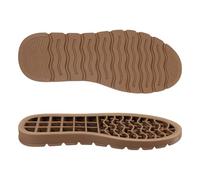 CHGCRAFT Shoe Replacement Rubber Soles for DIY Shoes 1 Pair Rubber Full Out Sole Wear Resistant Raised Shoe Sole for Work Shoes and Boots, Camel, 3.5 UK Women