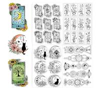 CHGCRAFT Silicone Clear Stamps Horoscope Tarot Plastic Stamp for DIY Scrapbooking Photo Album Decorative Cards Making Stamps for Holiday Card Making Album Crafts