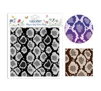 CHGCRAFT Snakeskin Pattern Polymer Texture Sheets Fashion Anima Silicone Texture Stamp Clay Mat Modeling Pattern Pad for Jewelry and Clay Earrings Tools, 5.5x5.5 inch
