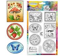CHGCRAFT Spring Vintage Stamp Flowers Clear Stamp Silicone Clear Stamps Music Seal Stamps for DIY Scrapbooking Photo Album Decorative Cards Making, 6.3x4.3inch