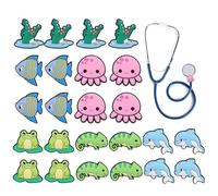 CHGCRAFT Stethoscope Charm Tag Stethoscope Charms Present for Nurse, Doctor, Medical Workers (Sea Life)