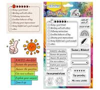 CHGCRAFT Teacher Stamp Homework Clear Stamp Silicone Clear Stamps Transparent Handicraft Stamps for DIY Scrapbooking Photo Album Decorative Cards Making, Word, 6.3x4.3inch