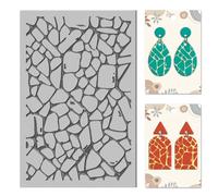 CHGCRAFT Texture Mat Embossing Polymer Clay Roller DIY Tools for Clay Pottery Earring Jewelry Making Stamp Engraving Machines, Topographic Texture, 3.9x2.6x0.1inch