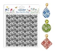 CHGCRAFT Vine Small Flowers Plant Leaves Polymer Clay Texture Sheet Silicone Clay Texture Mat for Polymer Earrings Jewellery DIY Crafts 5.5x5.5 Inch