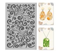 CHGCRAFT Vines Clay Texture Mat Clay Modeling Pattern Pad Butterflies Texture Sheets for Polymer Clay Making Earrings Jewerly Tools, 4×2.6 inch