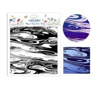 CHGCRAFT Water Flow Pattern Polymer Texture Sheets Silicone Texture Stamp Water Ripples Clay Mat Modeling Pattern Pad for Jewelry and Clay Earrings Tools, 5.5x5.5 inch
