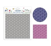 CHGCRAFT Wave Texture Background Silicone Texture Stamp Polymer Clay Molds DIY Clay Texture Tools for Clay Pottery Earring Jewelry Making Stamp Engraving Machines, Wavy Grain, 5.5x5.5inch