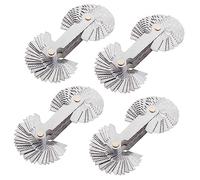 ChgImposs 4PCS Metric & Imperial & US Screw Gauge SAE Whitworth 55 Degree & Metric 60 Degree & & US 60 Degree Thread Pitch Gauge for Industrial Measurement