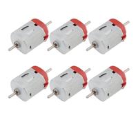 ChgImposs 6Pcs F130 DC Motors, Double Shaft Output DC Motor 2-24V 5000-10000RPM Micro Vibration Motor for DIY Toys/Bubble Machine/Hair Curler