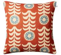 Chhatwal & Jonsson - Alok Cushion Cover 50x50 cm, Light Beige / Apricot Orange / Heaven Blue - Apricot Orange