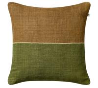 Chhatwal & Jonsson - Amol Cushion Cover 50x50 cm, Taupe / Cactus Green - Taupe