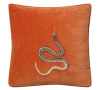 Chhatwal & Jonsson Embroidered Cobra cushion cover 50x50 cm Orange