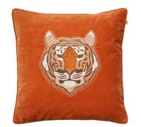 Chhatwal & Jonsson Embroidered Tiger cushion cover 50x50 cm Orange