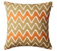 Chhatwal & Jonsson - Ikat Bangalore Cushion 50x50 cm, Beige/Apricot Orange - Beige