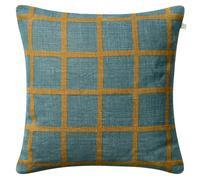 Chhatwal & Jonsson - Mela Cushion Cover 50x50 cm, Heaven Blue / Khaki - Khaki