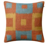 Chhatwal & Jonsson - Vicky Cushion Cover 50x50 cm, Apricot Orange / Heaven Blue / Khaki - Apricot Orange
