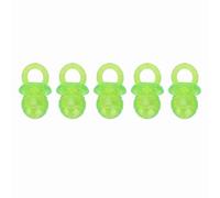 CHHELIHL 5 pcs/set Pacifier Shaped Pet Dogs Teether Teething Sounding Interactive Chew Toy (Green)