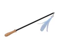 CHHELIHL Cat Teaser Wand Retractable Interactive Cat Feather Toy with Bell for Cat Kitten (Blue)