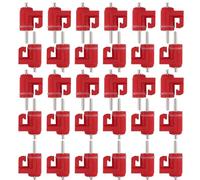 CHHELIHL Chicken Nipple Drinker, For Poultry Waterer, 30Pcs Red Head Nipple Waterer, Outdoor Poultry Drinking Accessories, Automatic Water Nipples, Durable Poultry Watering System (Fine Nail)