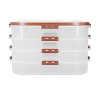 CHHELIHL Dumpling Freezer Storage Box, for Multifunctional 4 Layers Food Grade PP Cookie Storage Container, Durable Organizer, Space Saving Design, Transparent Lid, Easy Stackable