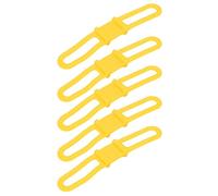CHHELIHL DUUTI 5pcs Bike Silicone Band Cycling Flashlight Handlebar Mount Holder Multipurpose Straps for Riding (Yellow)