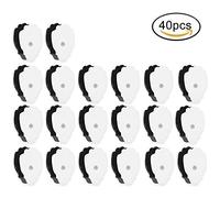 CHHELIHL Flexible Self-Adhesive Electrode Pads for Electronic Physiotherapy Machines, Non-Woven Fabric, Reusable, Improve Blood Circulation, Relieve Fatigue, Long Service Life (40pcs)